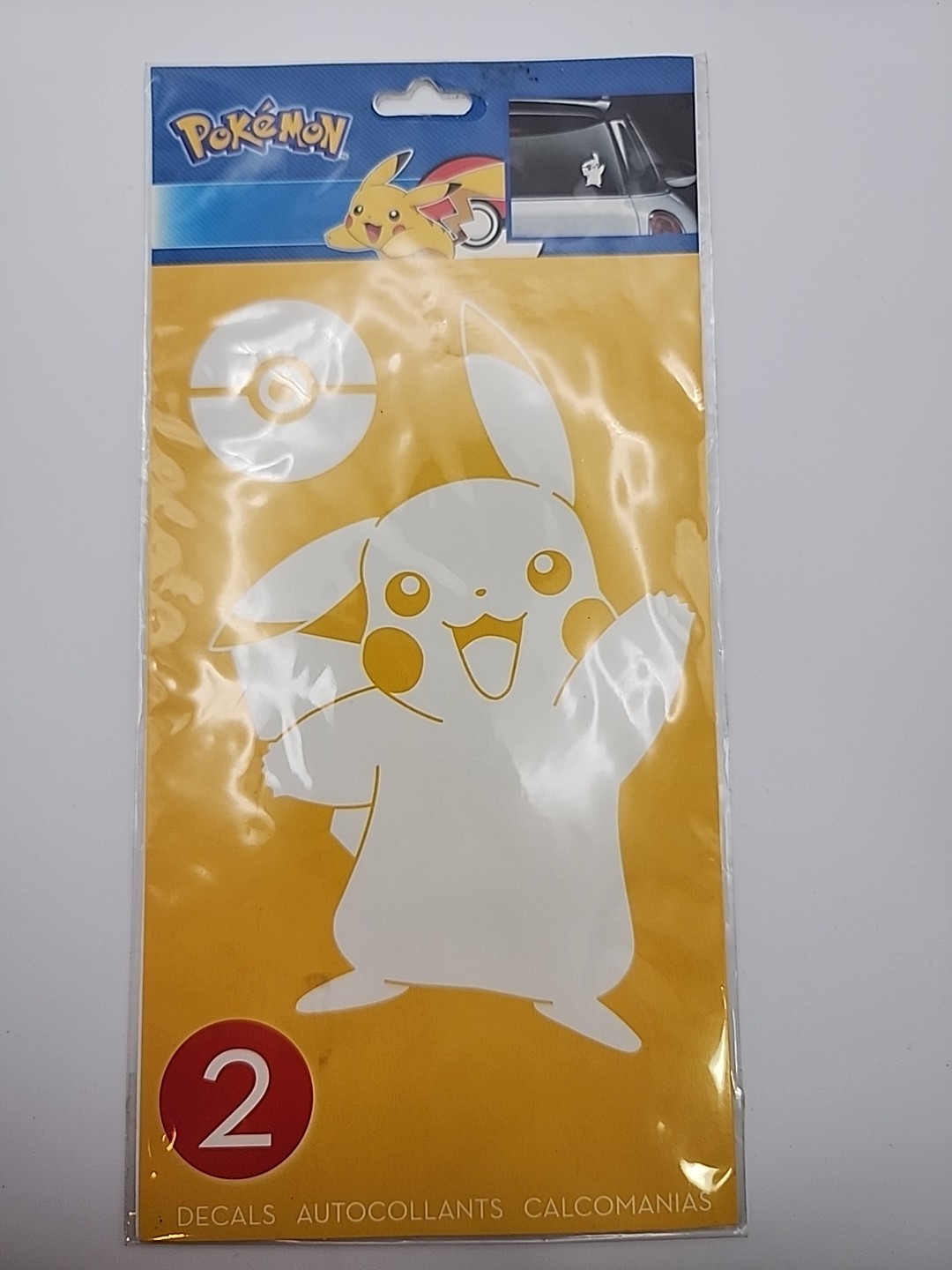 Pokemon Pikachu Vinyl Decal Sticker 2 Pack White 5 Inch