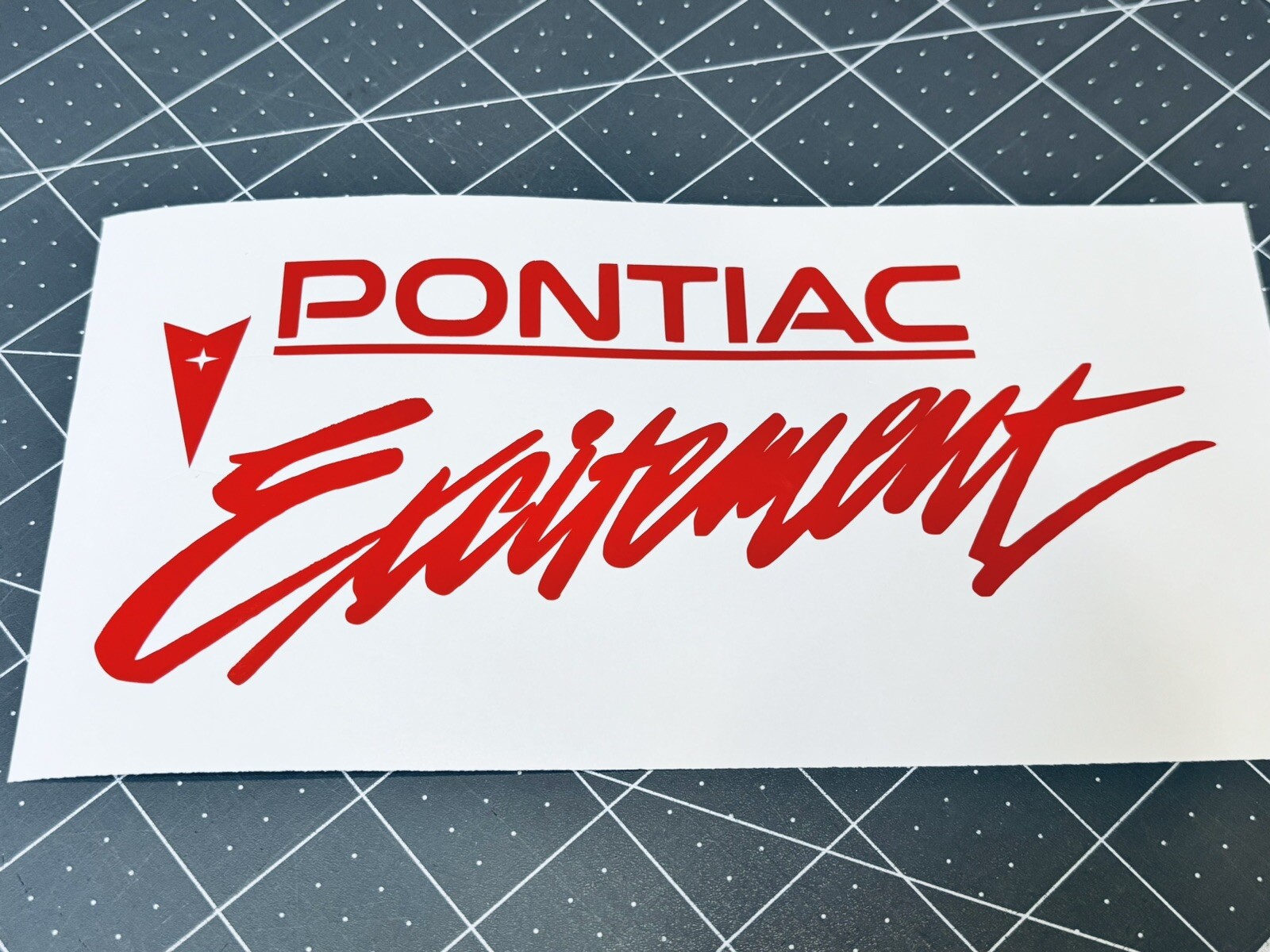 Pontiac Excitement Vinyl Decal Many Sizes/Colors Buy 2 Get 1 Free FREE Ship