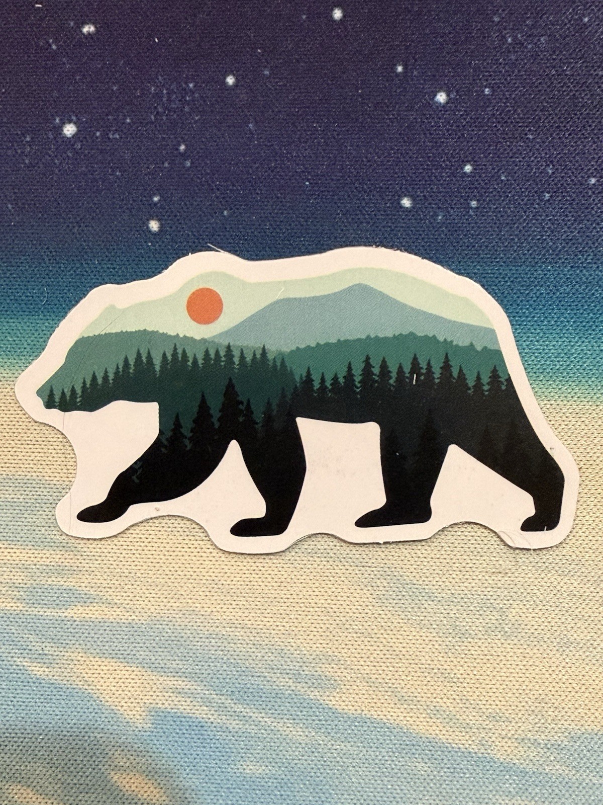 Outdoors Hiking Camping Adventure Nature Mountain Forest Trail Sticker Decal