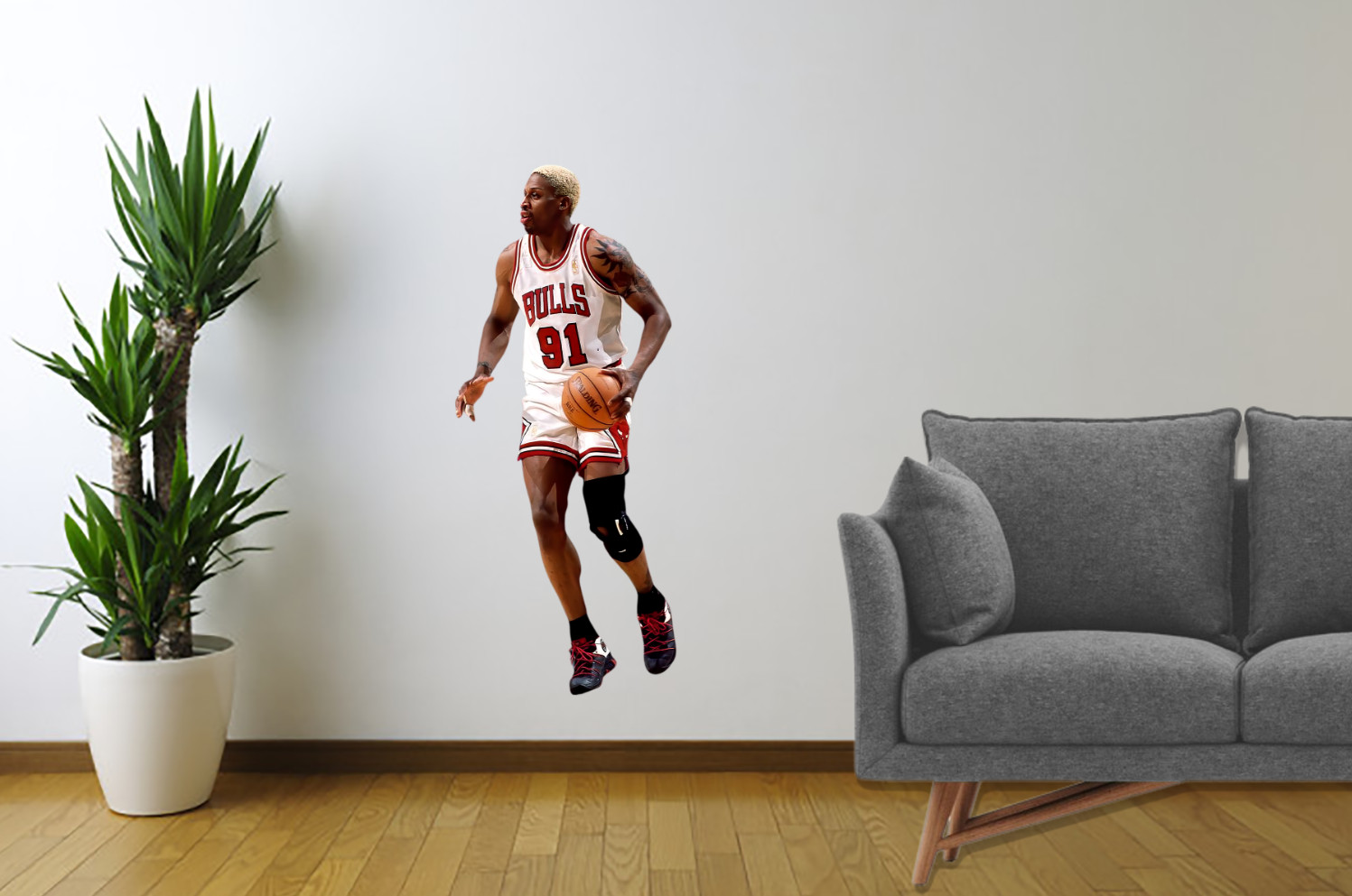 Dennis Rodman Wall Sticker Vinyl Removable Decal Bulls Basketball Decor
