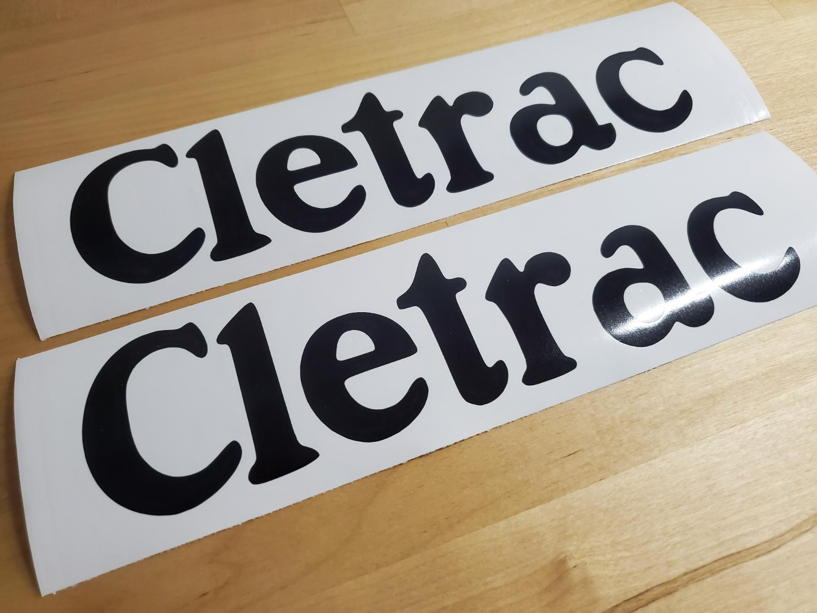cletrac crawler tractor Decals Stickers Gloss black 10" (2) Fast USA