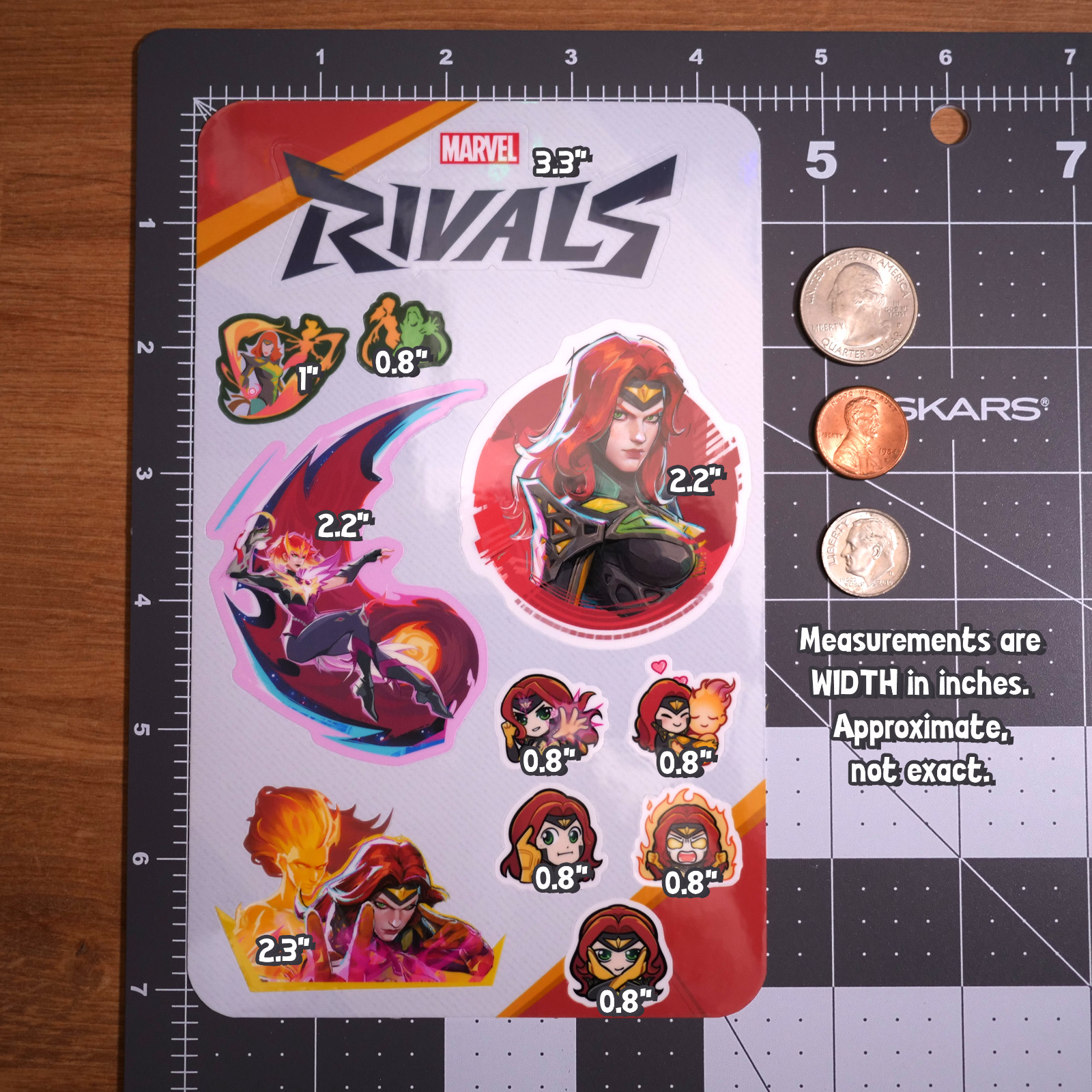 Marvel Rivals Phoenix (Jean Grey) X-Men Sticker Sheet