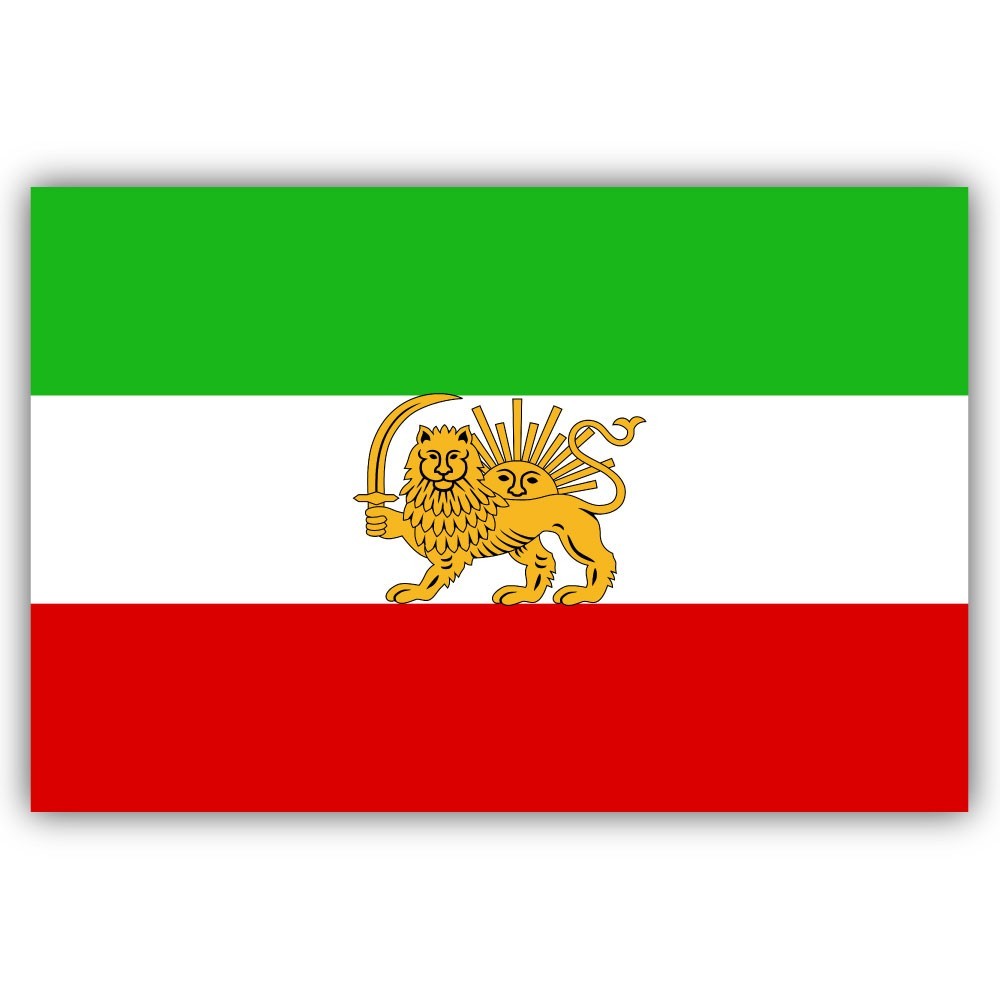 Iran Flag Cut To Shape Vinyl Sticker