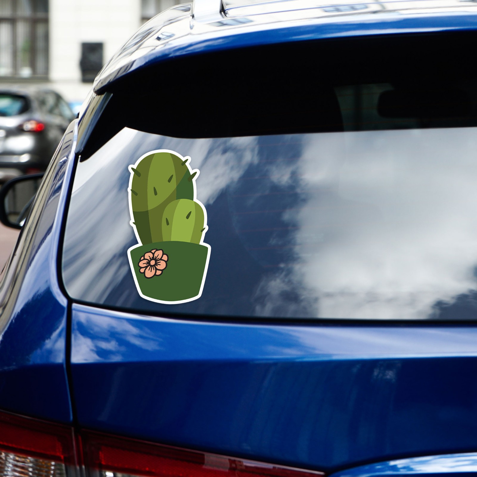 Cactus in a Pot – Vinyl Decal Sticker – Car Window Laptop – #1565