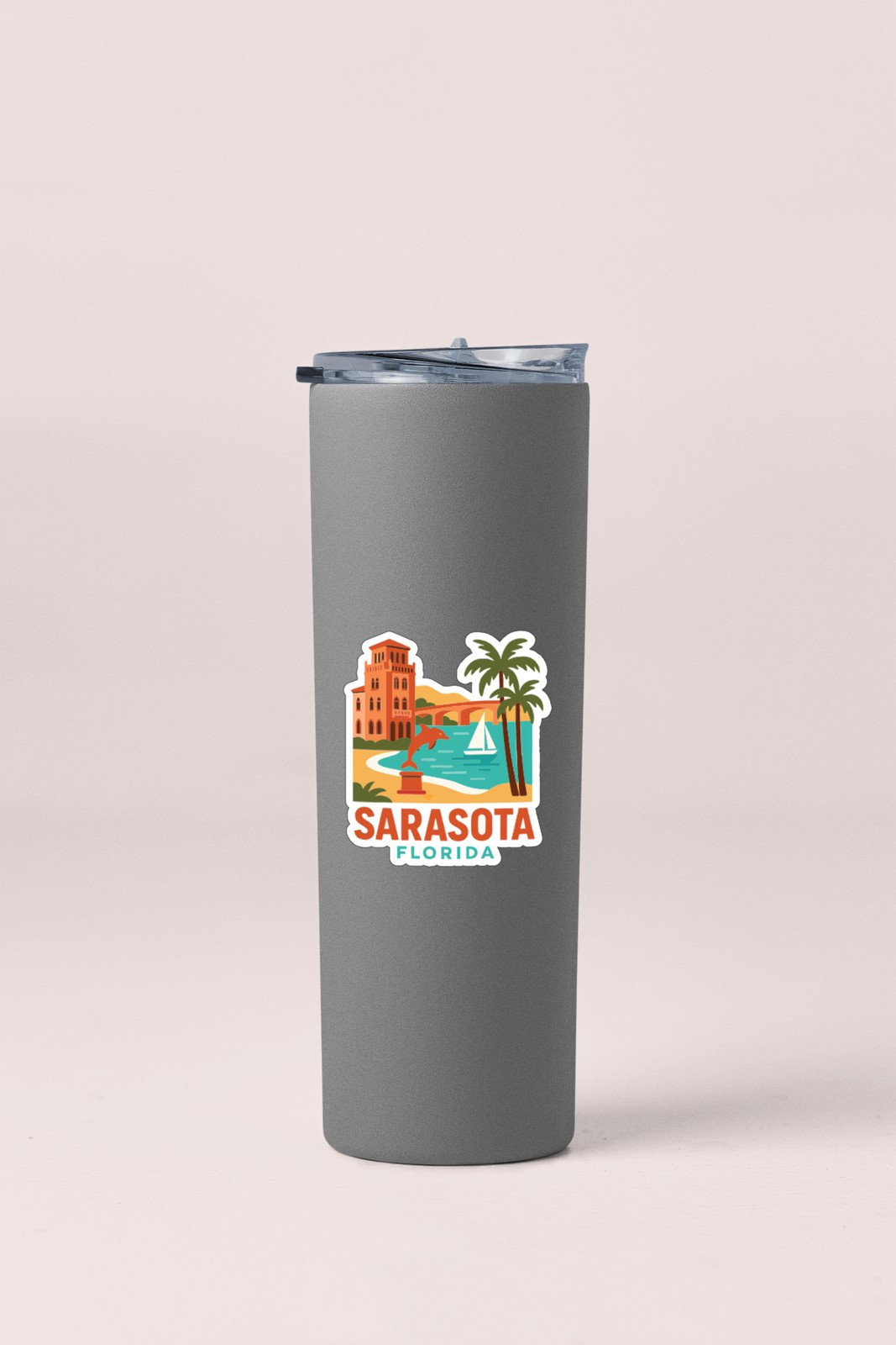Sarasota Florida Sticker Decal Vinyl Die-Cut City Skyline Landmark Design