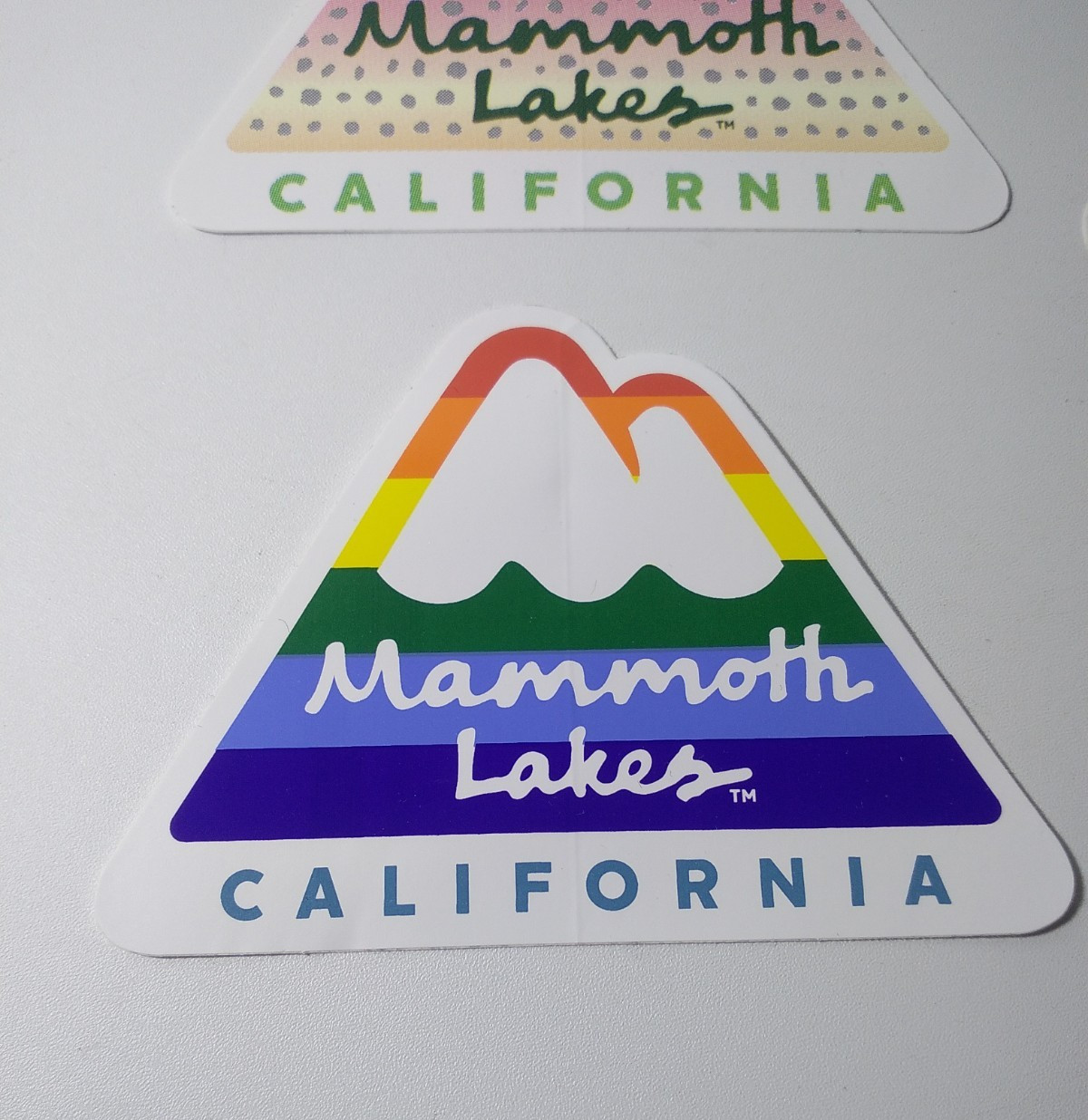 Lot of 4 MAMMOTH Lakes CALIFORNIA Mountain STICKERs Visitor Souvenir Ski Resort