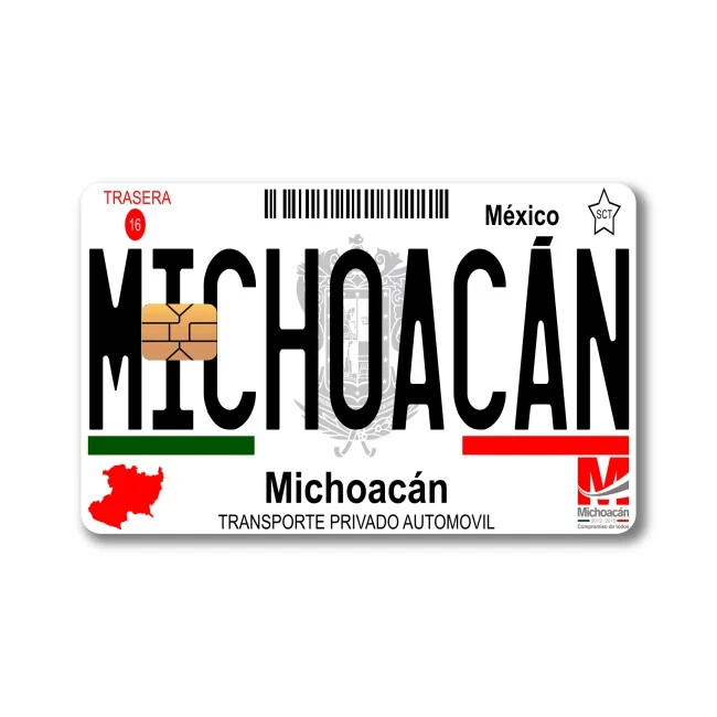 Mexican License Plate Sticker (4-Pack) | CHOOSE STATE | Mexico Placa Card Skin D