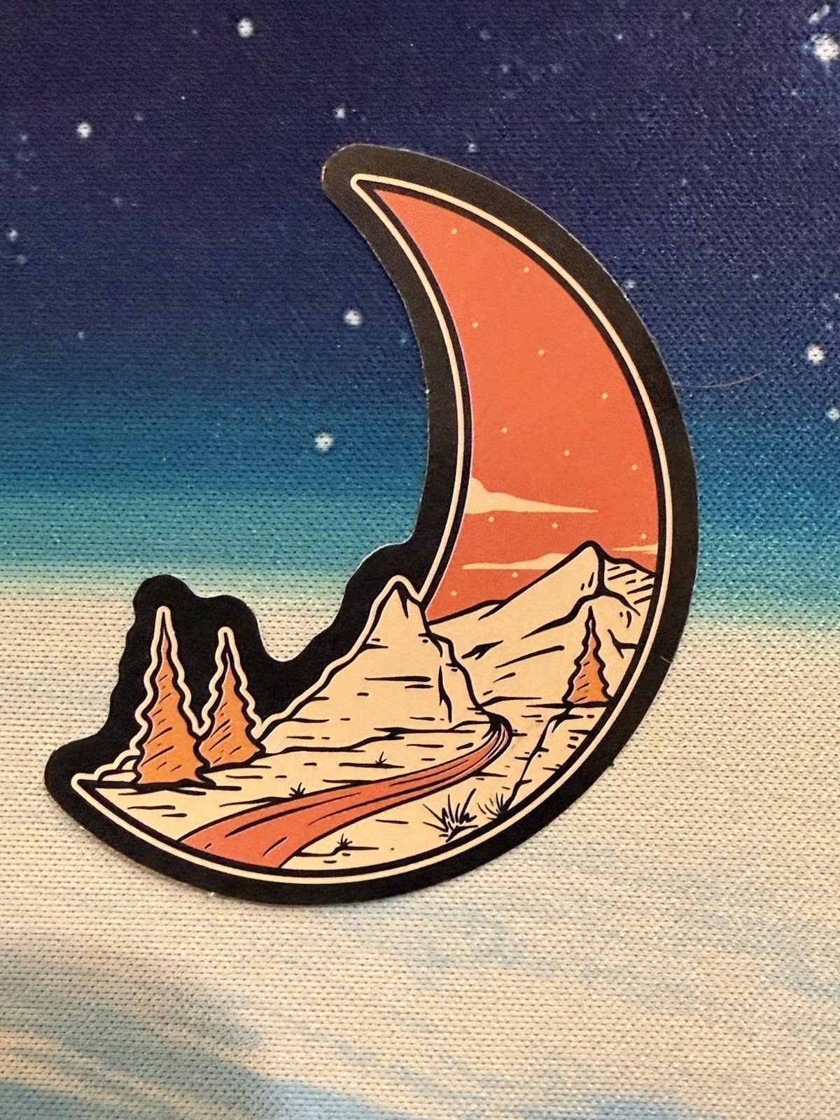 Outdoors Hiking Camping Adventure Nature Mountain Forest Trail Sticker Decal