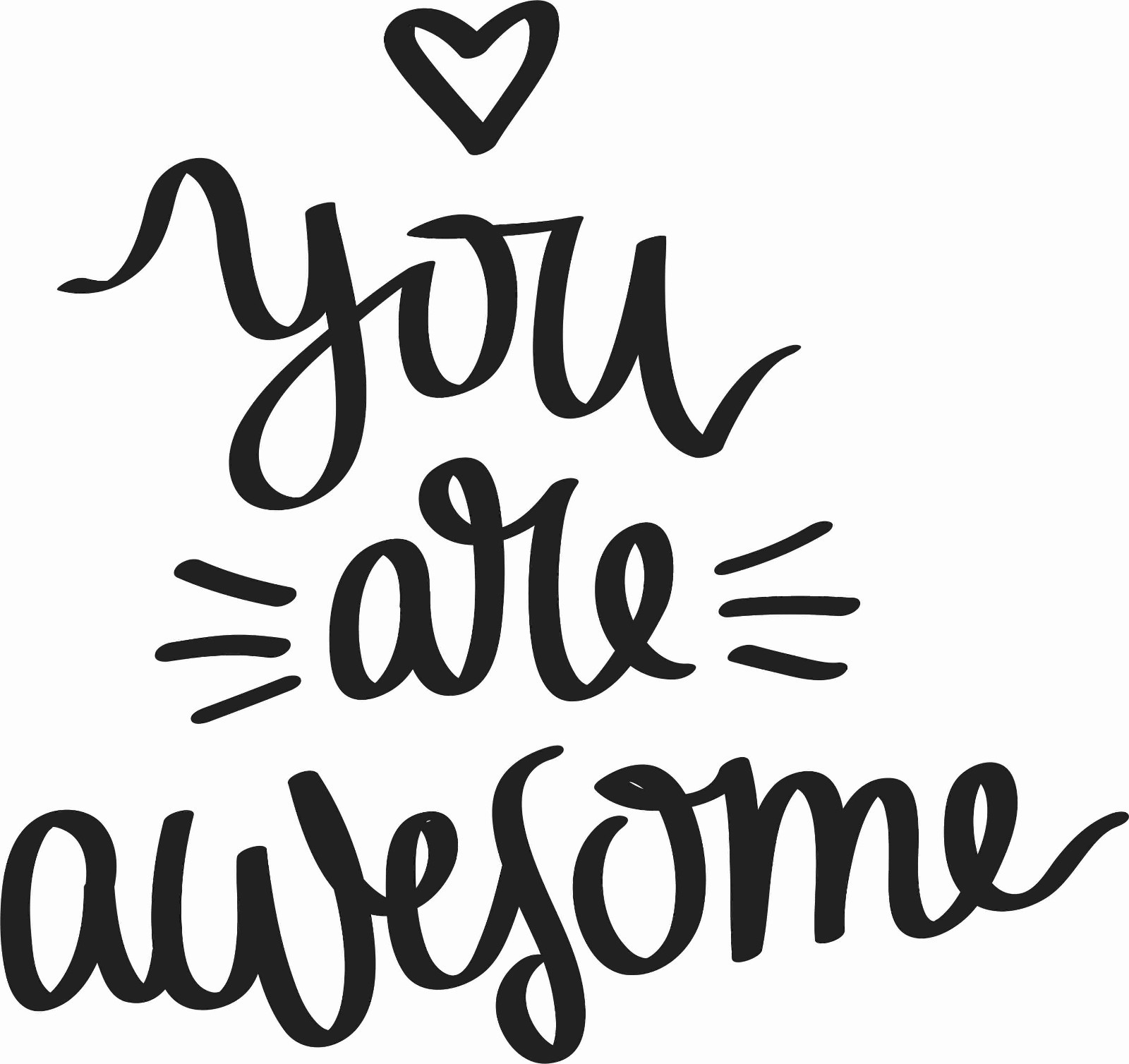 You Are Awesome 11 x 12 Motivational Vinyl Wall Decal by Scripture Wall Art