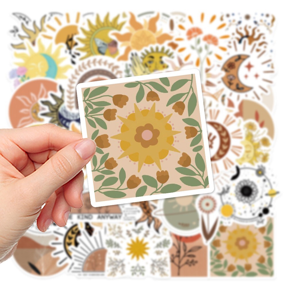 50pcs SUN TOTEM Stickers, Apollo Mystery Witch Astrology, #220