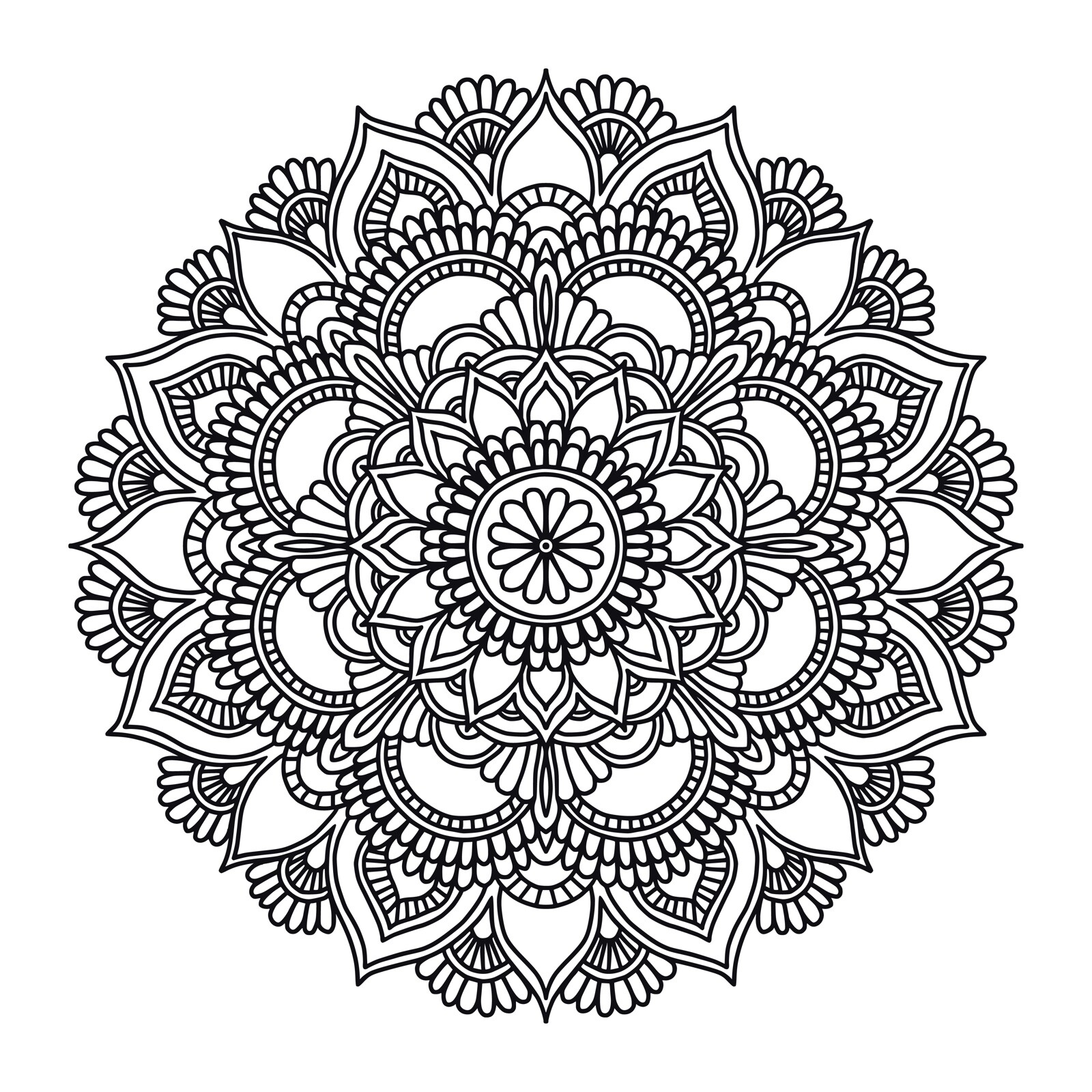 Best BLACK and WHITE Mandala Sticker Ornamental Car Vinyl Decal Bumper Laptop
