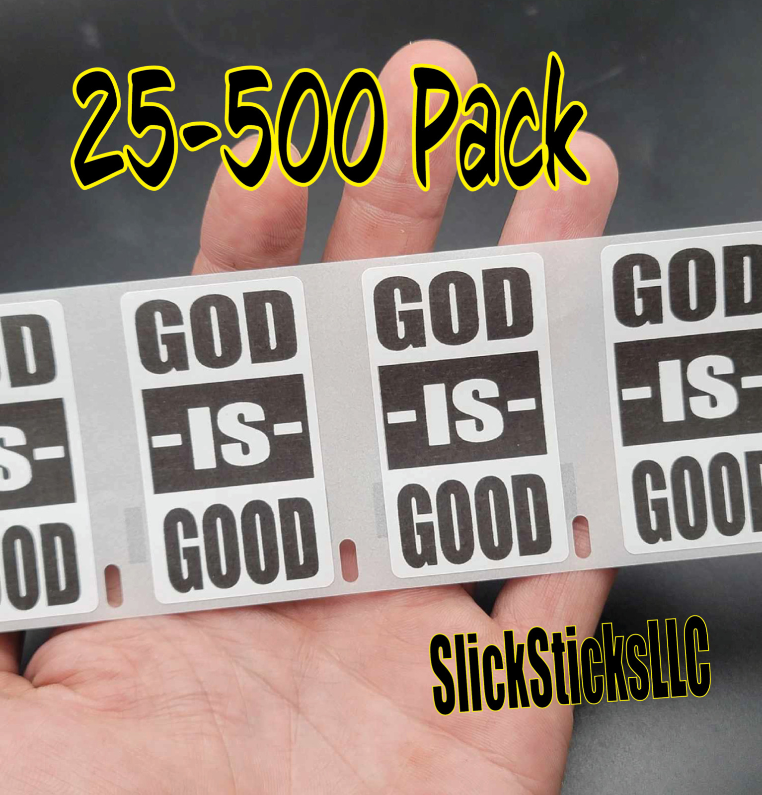 "GOD IS GOOD" Stickers 25-500Pack decal labels sticker jesus bulk religious lord