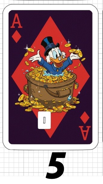 Scrooge Credit Debit ATM Card Skin Sticker Disney Duck Tales Gold Money Coin USA