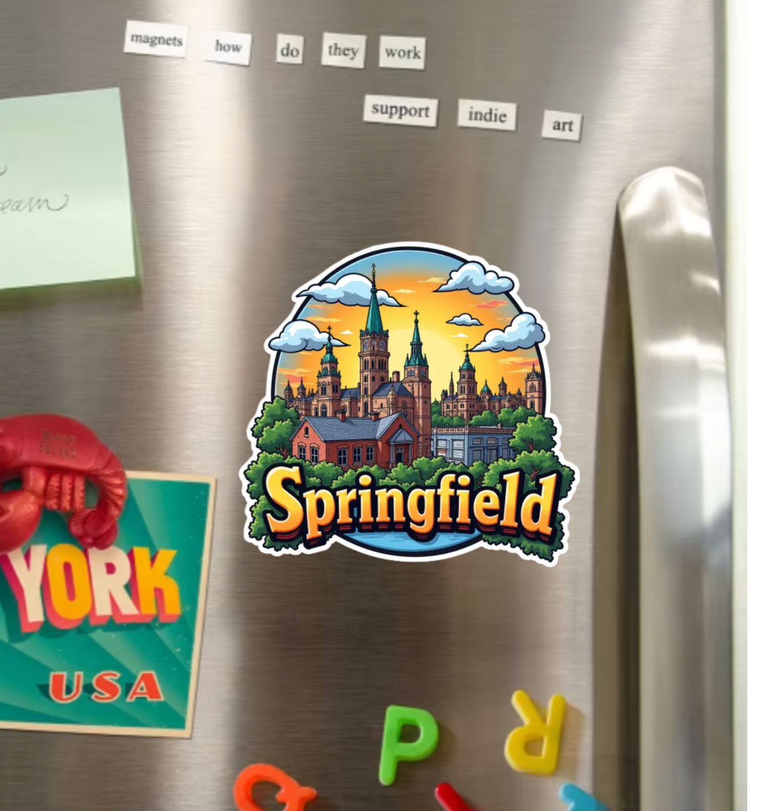 Springfield Missouri Fridge Magnet or Laptop Sticker