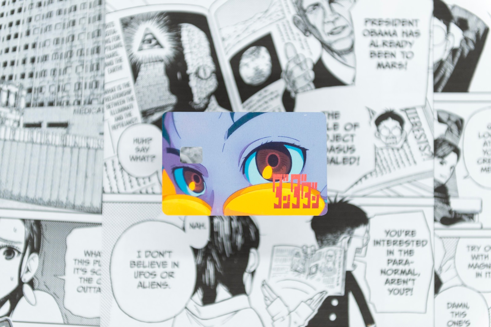 Anime Card Decal • Intense Eyes Vinyl Sticker – Purple & Yellow Manga Style