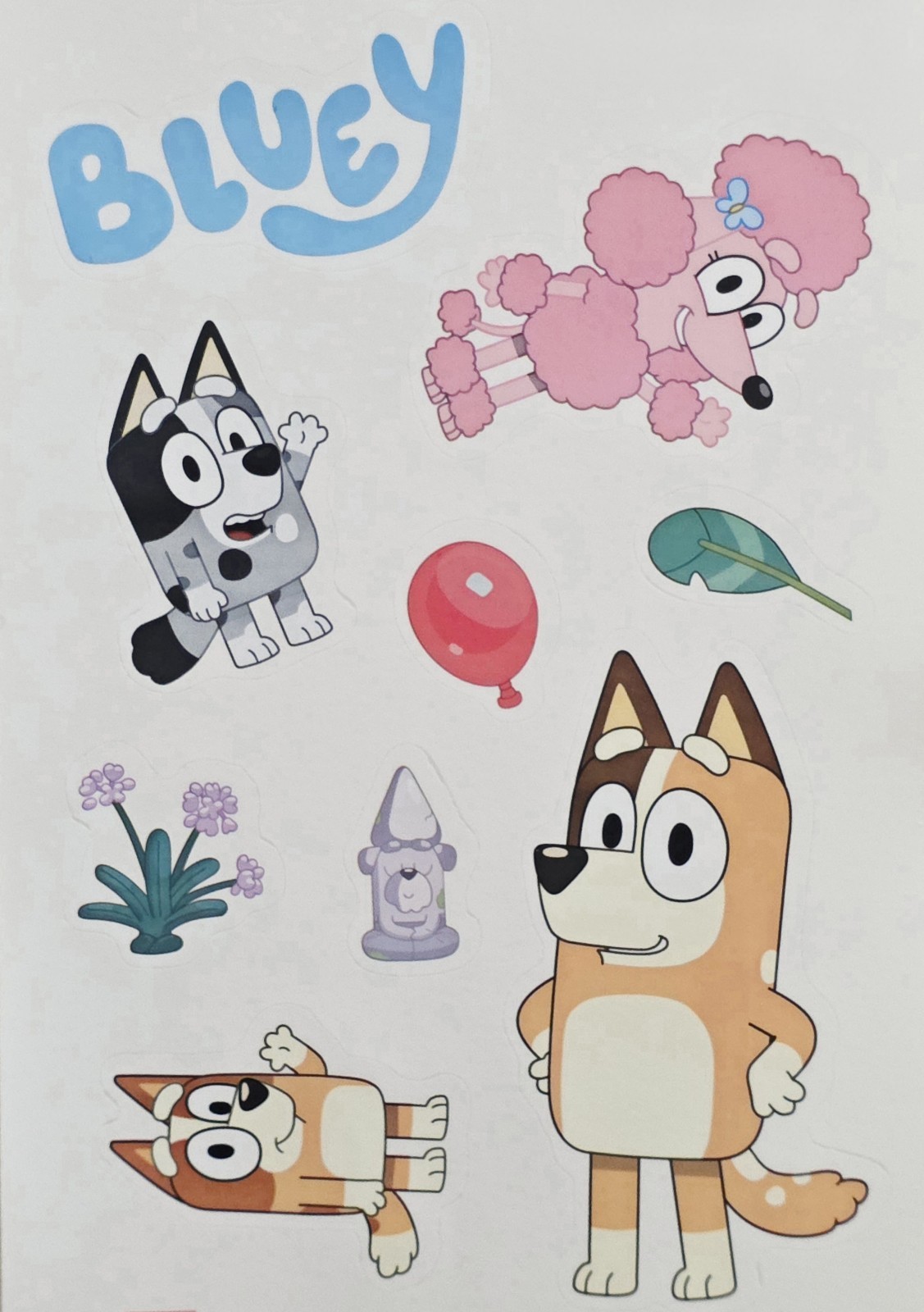 Kids Bluey Room Wall Decals Peel & Stick 14 Pieces/Stickers Birthday Party Decor