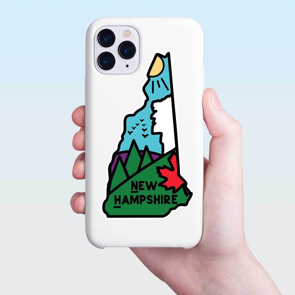New Hampshire Old Man of the Mountain State Pride Die Cut Vinyl Sticker