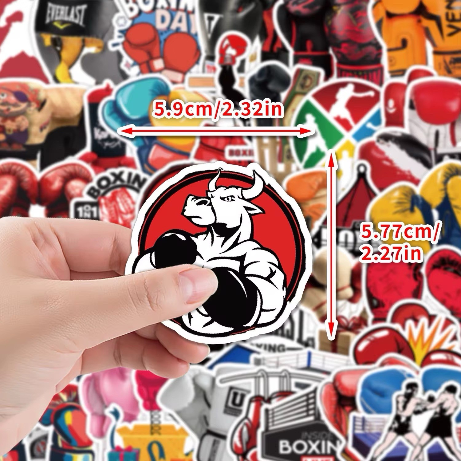50 PCS Boxing Stickers Combat Sports Decals MMA Hydro Yeti Laptop Free Shipping!