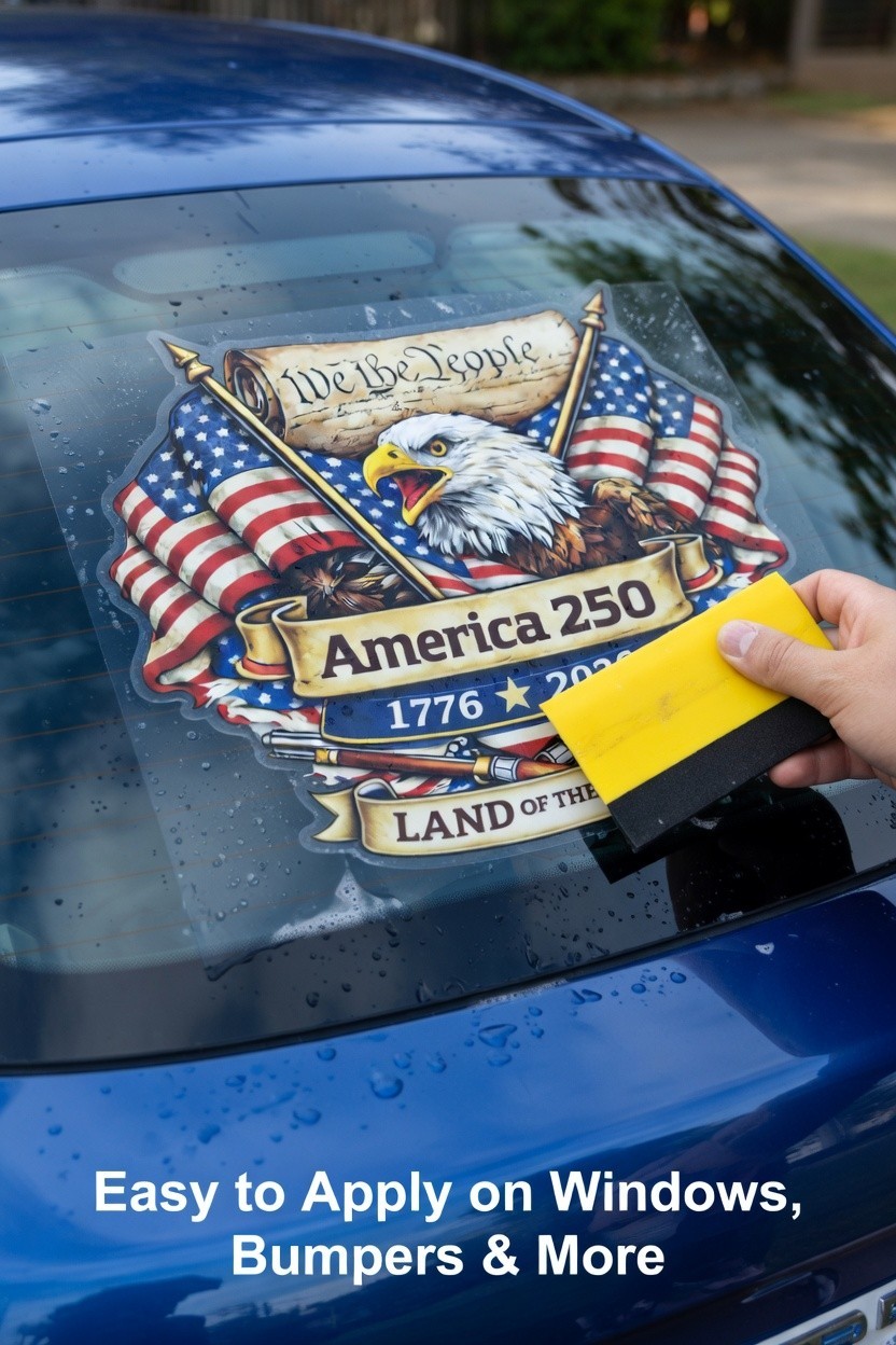 America 250 Adhesive Sticker | 1776–2026 Patriotic Decal | America’s 250 Years