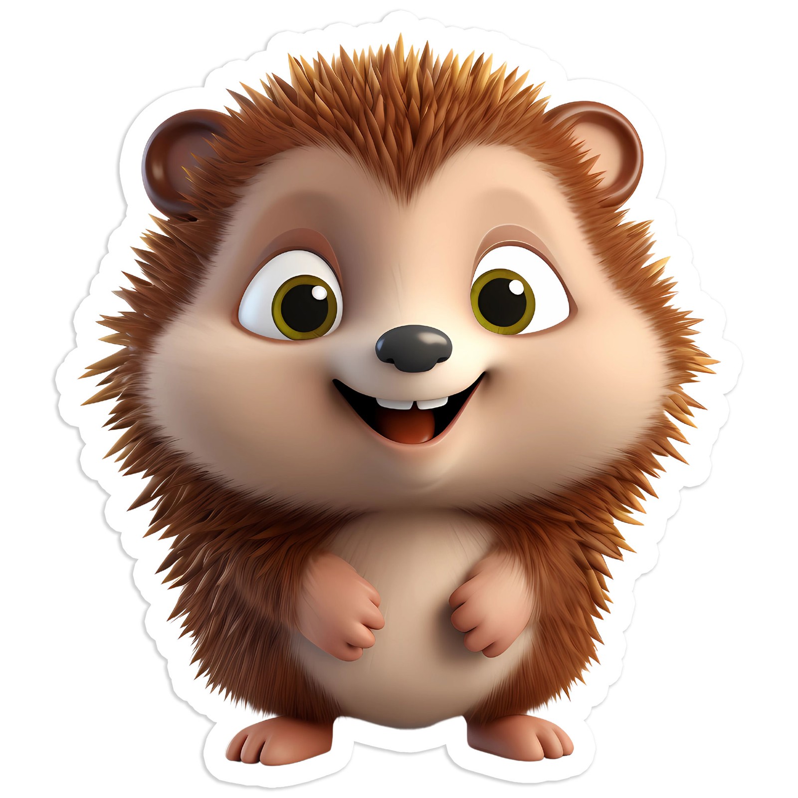Cartoon Hedgehog – Vinyl Decal Sticker – Car Window Laptop – #1514