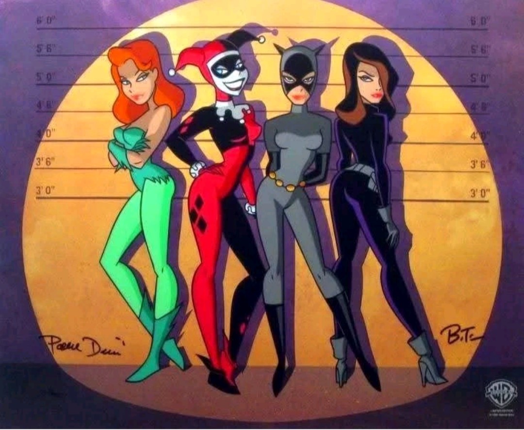 BATMAN THE ANIMATED SERIES X VILLIANS SQUAD X VYNIL HIGH-GLOSS STICKERx3x2.75"