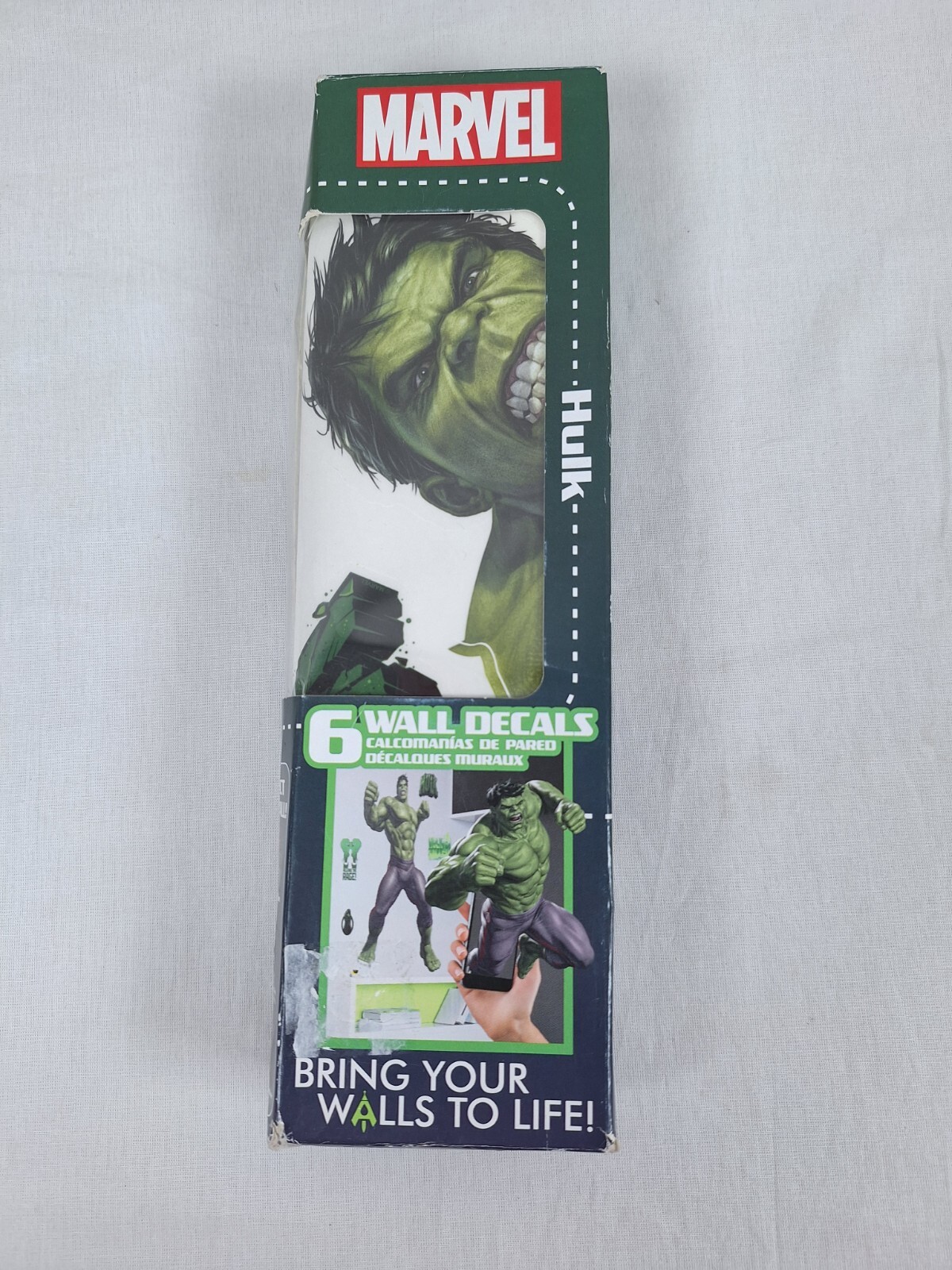 Marvel Incredible Hulk Wall Decal with 3D Augmented Reality Interaction