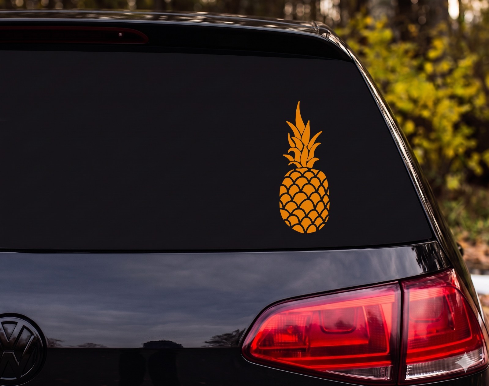 Pineapple Silhouette Vinyl Decal Sticker Laptop Wall Tropical | Foodie Gift