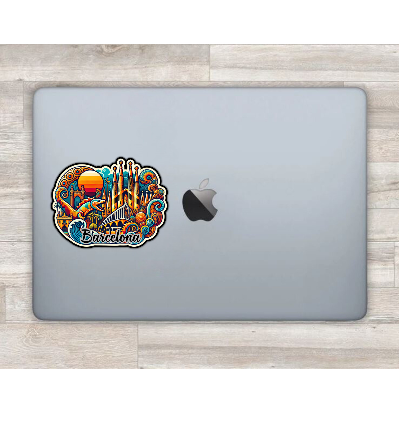 Barcelona Spain Fridge Magnet or Laptop Sticker