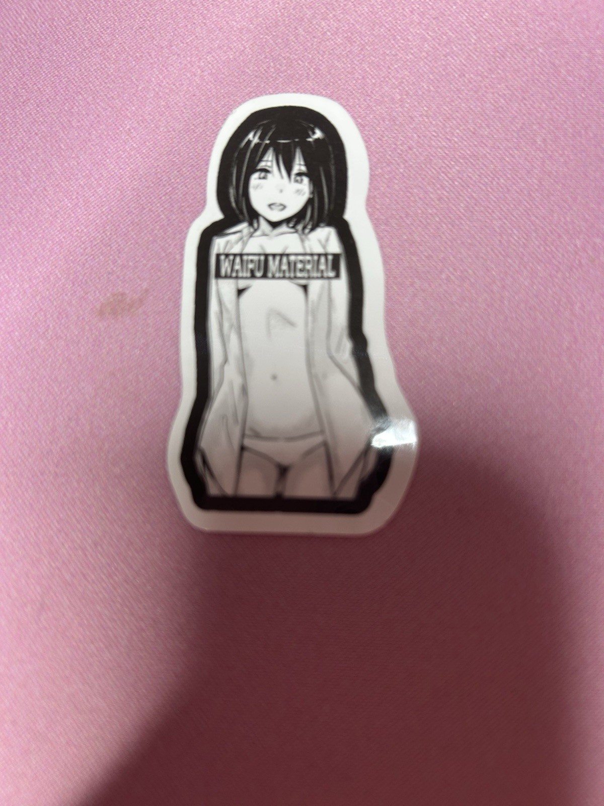 black and white waifu lewd fantasy girls stickers #12