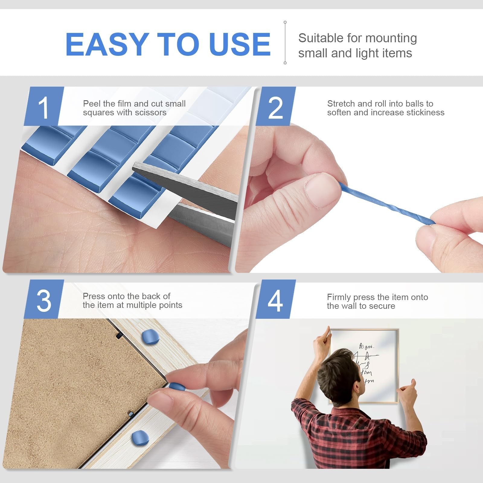 Poster Putty Sticky Tack 192 PCS Wall Mount No Damage Adhesive Removable USA