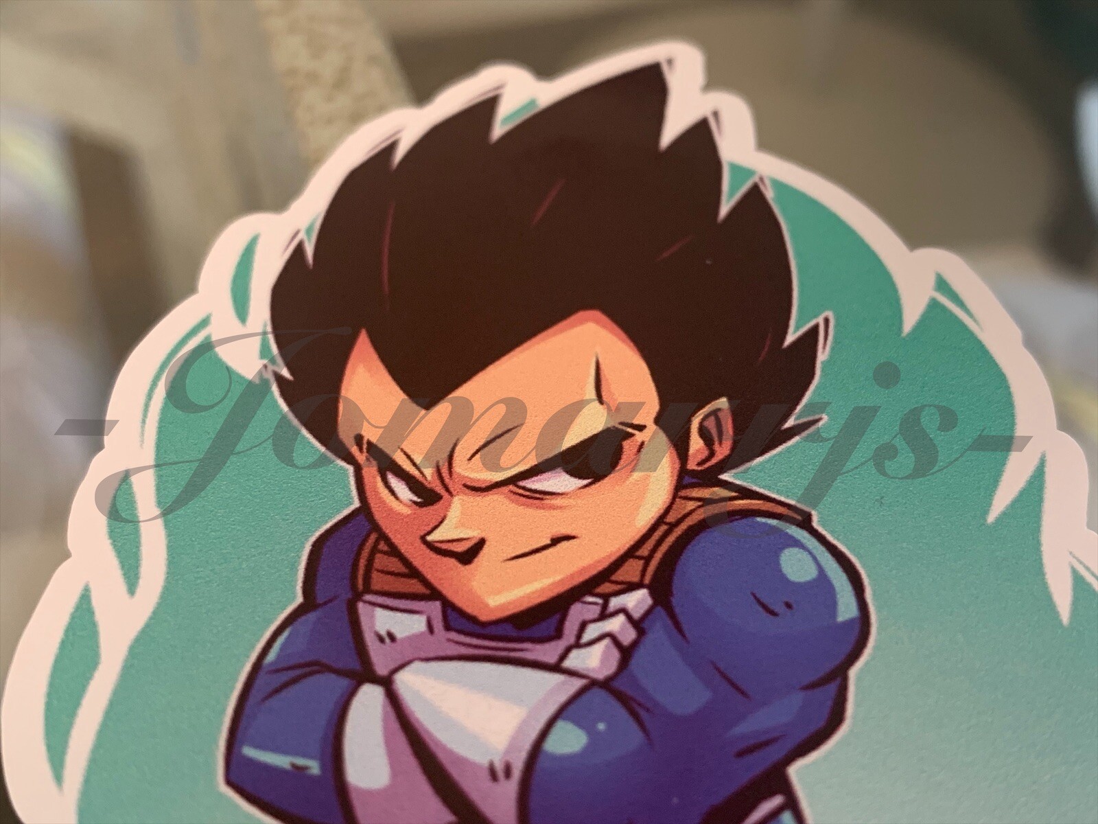 Dragon Ball Z – Anime – Prince Vegeta Chibi Custom Sticker Decal Sign manga