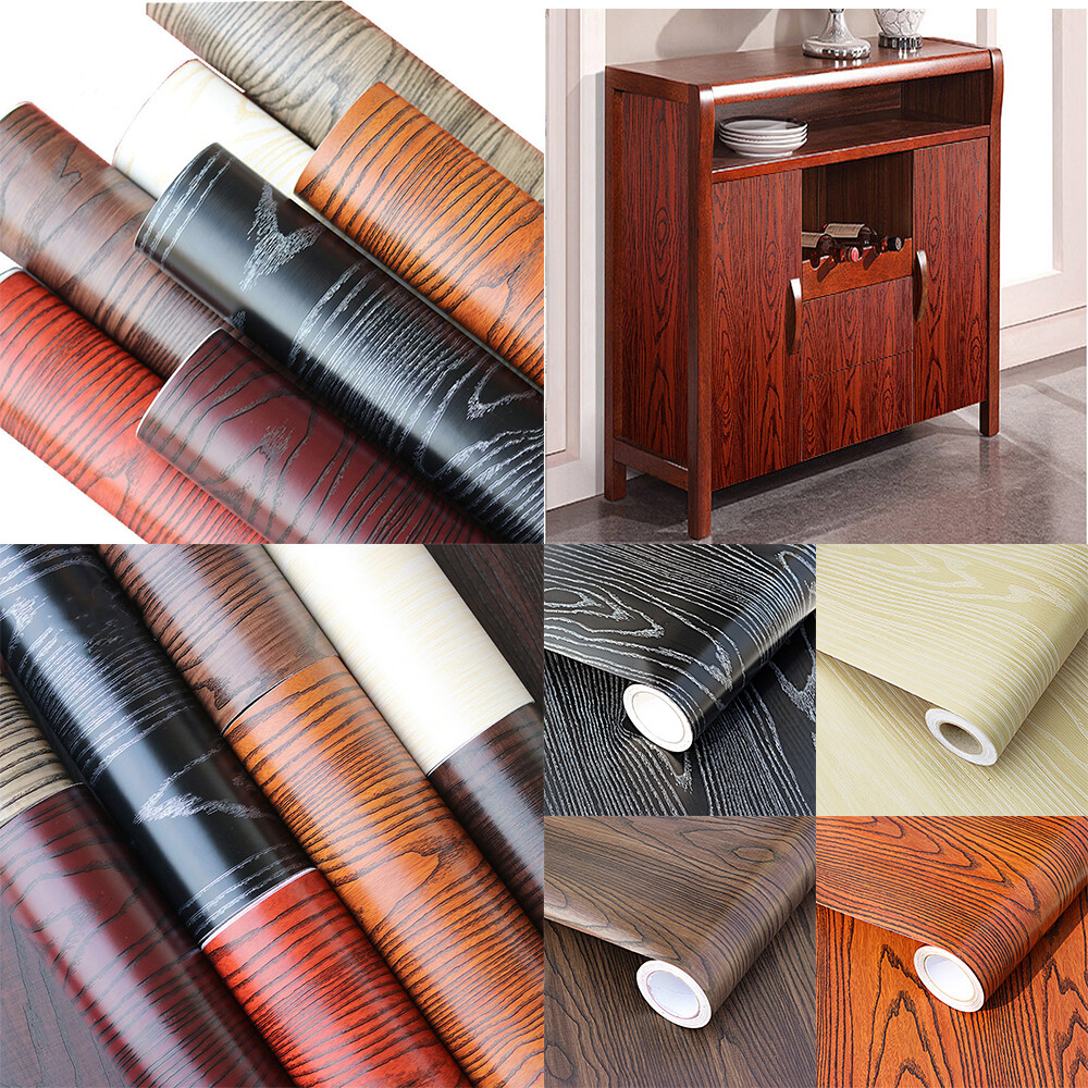 3M Wood Grain Self-Adhesive Wall Sticker Removable Wallpaper Furnitur Protection