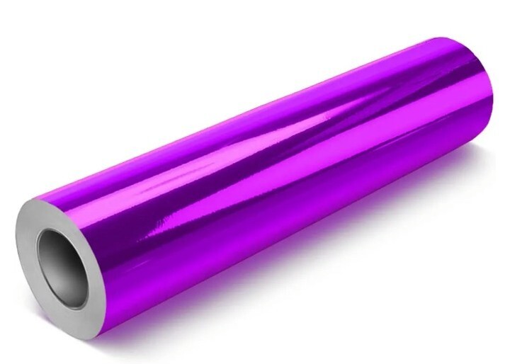Music Logo 3.5" H Vinyl Decal (Chrome Purple) windows car truck laptops SUV