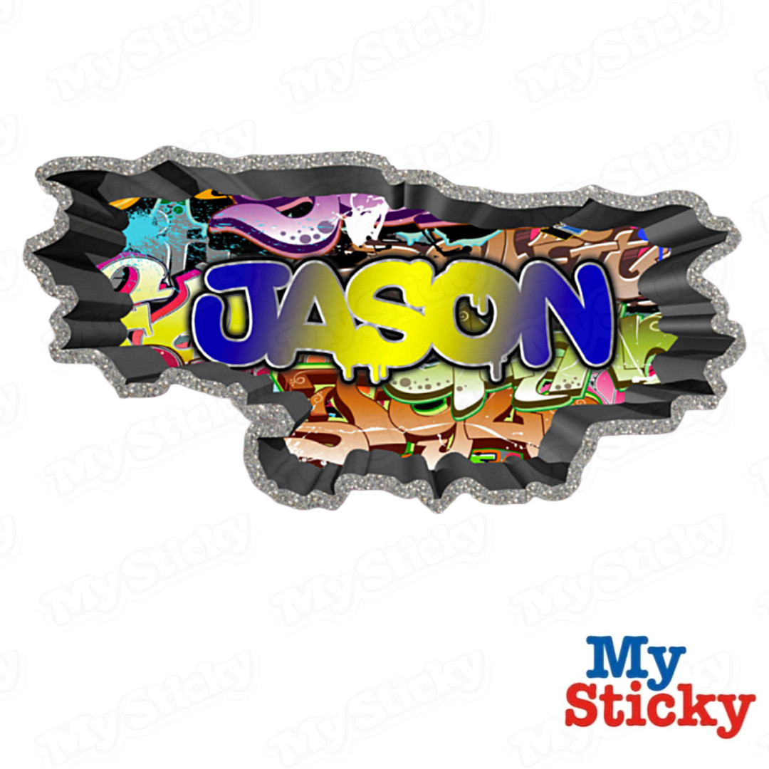 3D Graffiti Name Custom Personalized Wall Sticker DIY Room Decor Kids