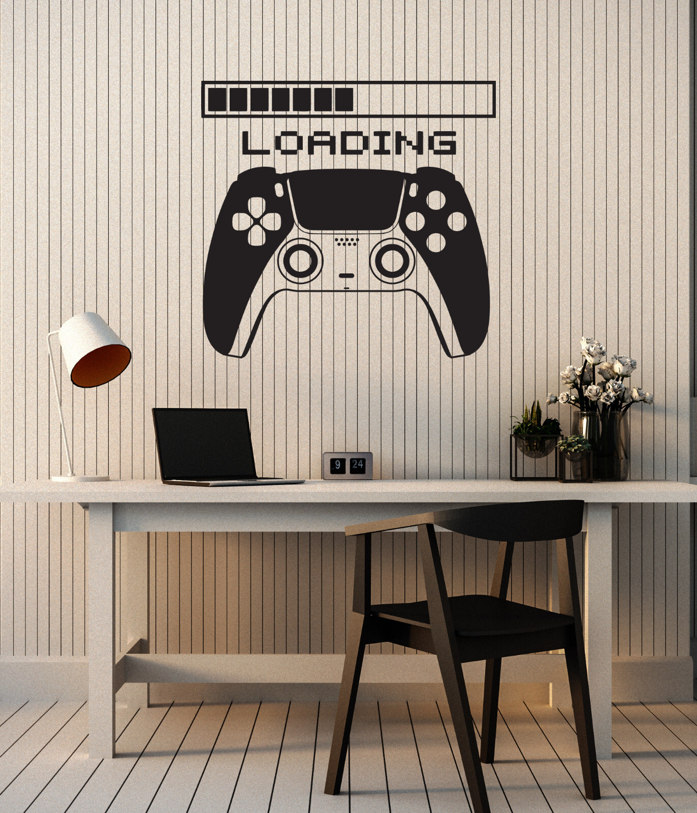 Vinyl Wall Decal Gamer Joystick Loading Gaming Room Gamepad Stickers (ig6309)