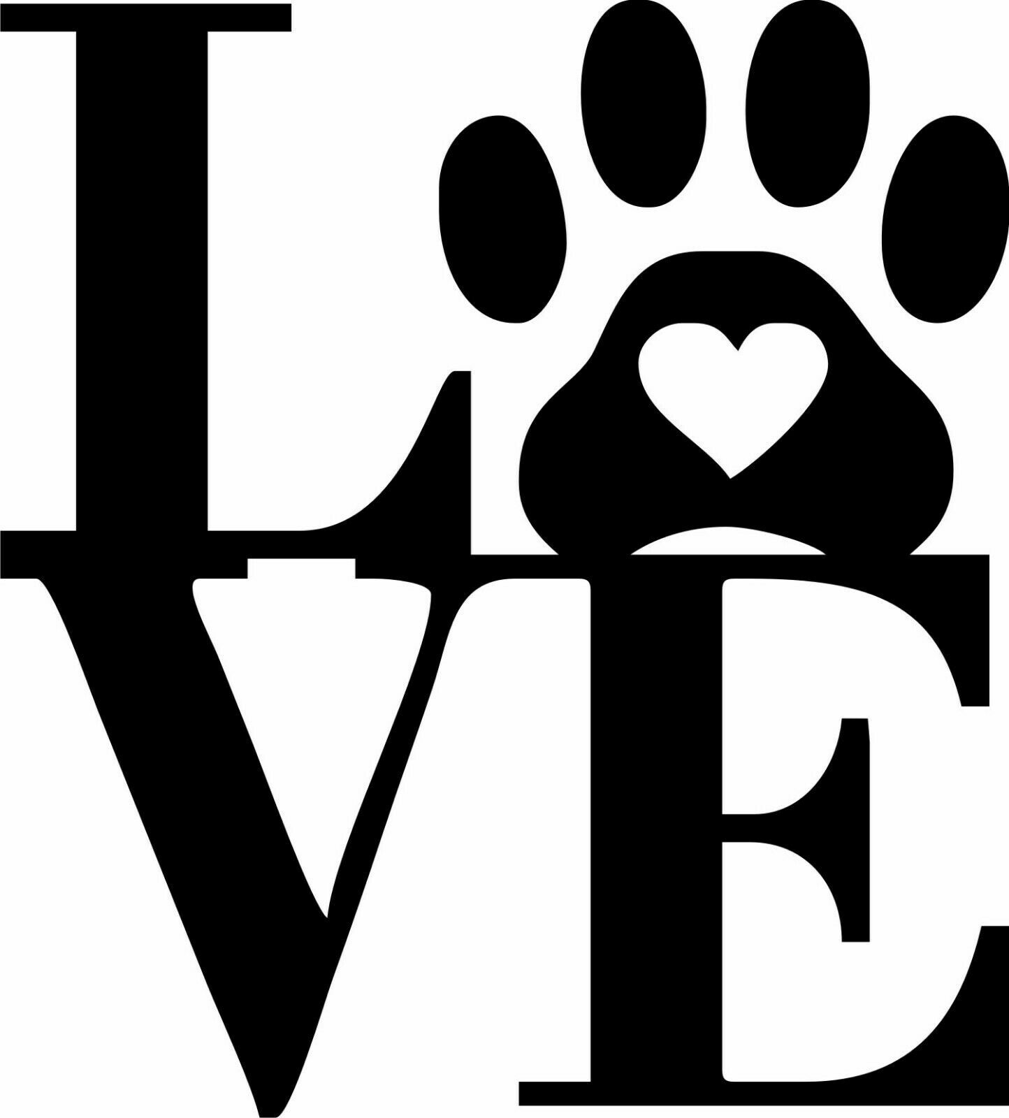 DOG MOM puppy love Vinyl Decal Car Truck Wall Sticker pick your size and color
