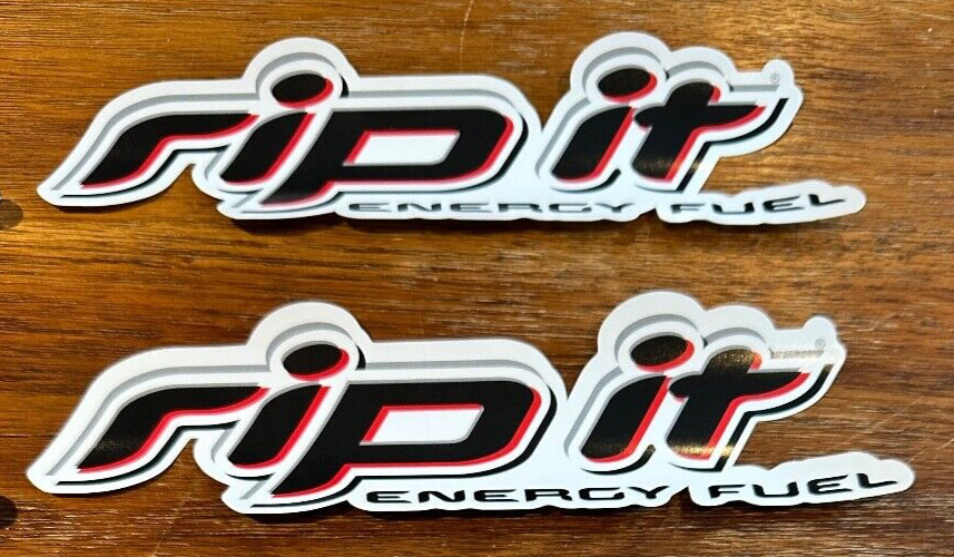 Rip It Energy Fuel Drink Car Decal Skateboard Sticker Military 8" x 2" Lot of 4