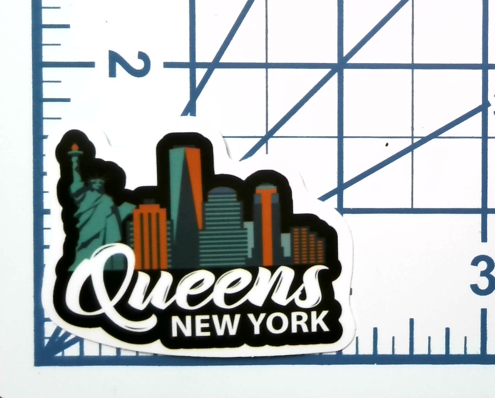 Queens New York Vinyl Sticker NYC Skyline Statue of Liberty Decal Die Cut Art