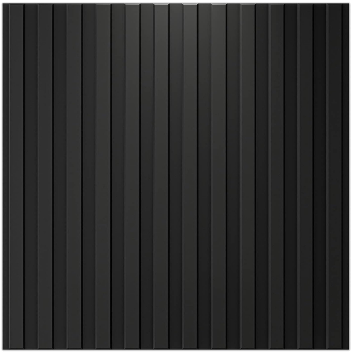 3D Fluted Wall Tiles – Black, 12-Piece Set, 32 Sq.Ft.