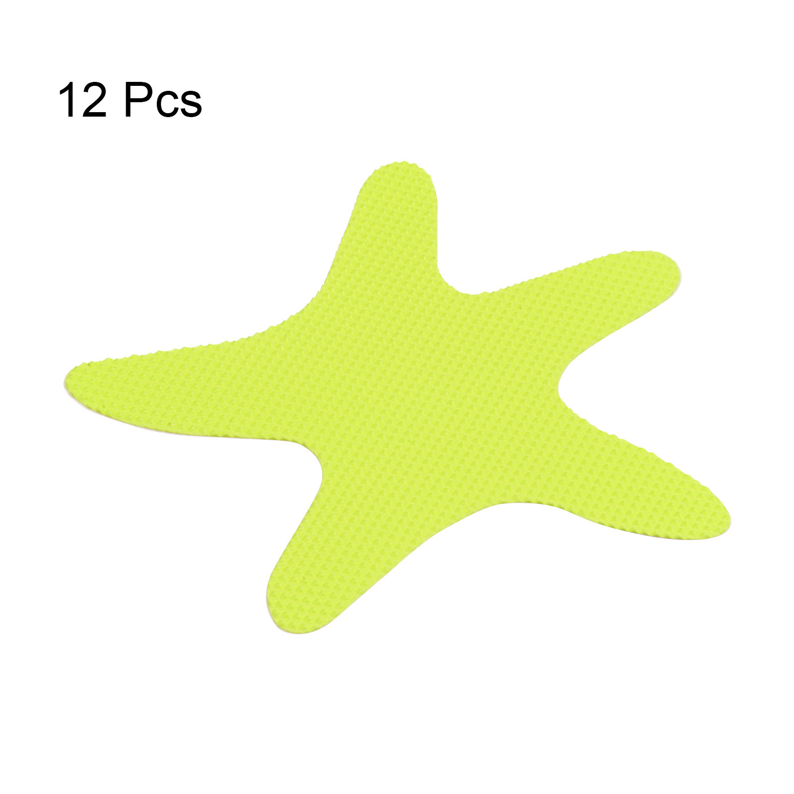12pcs Non Slip Stickers 3.86" Bath Shower Floor Starfish Decals Grass Green