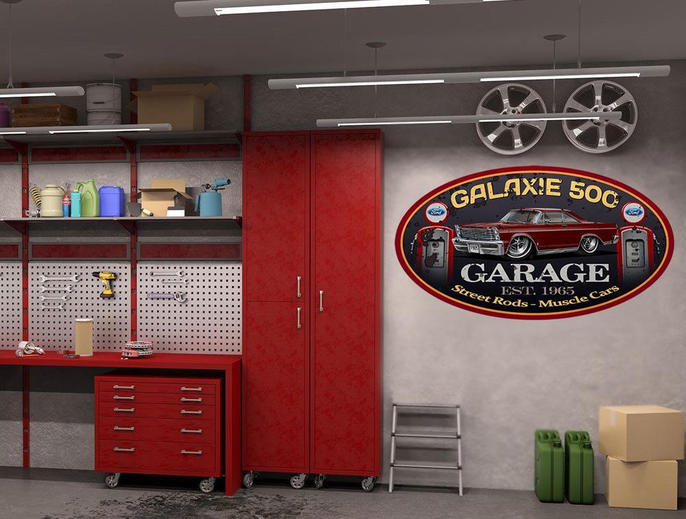 1965 Ford Galaxie 500 GARAGE SIGN Wall Art Graphic Sticker