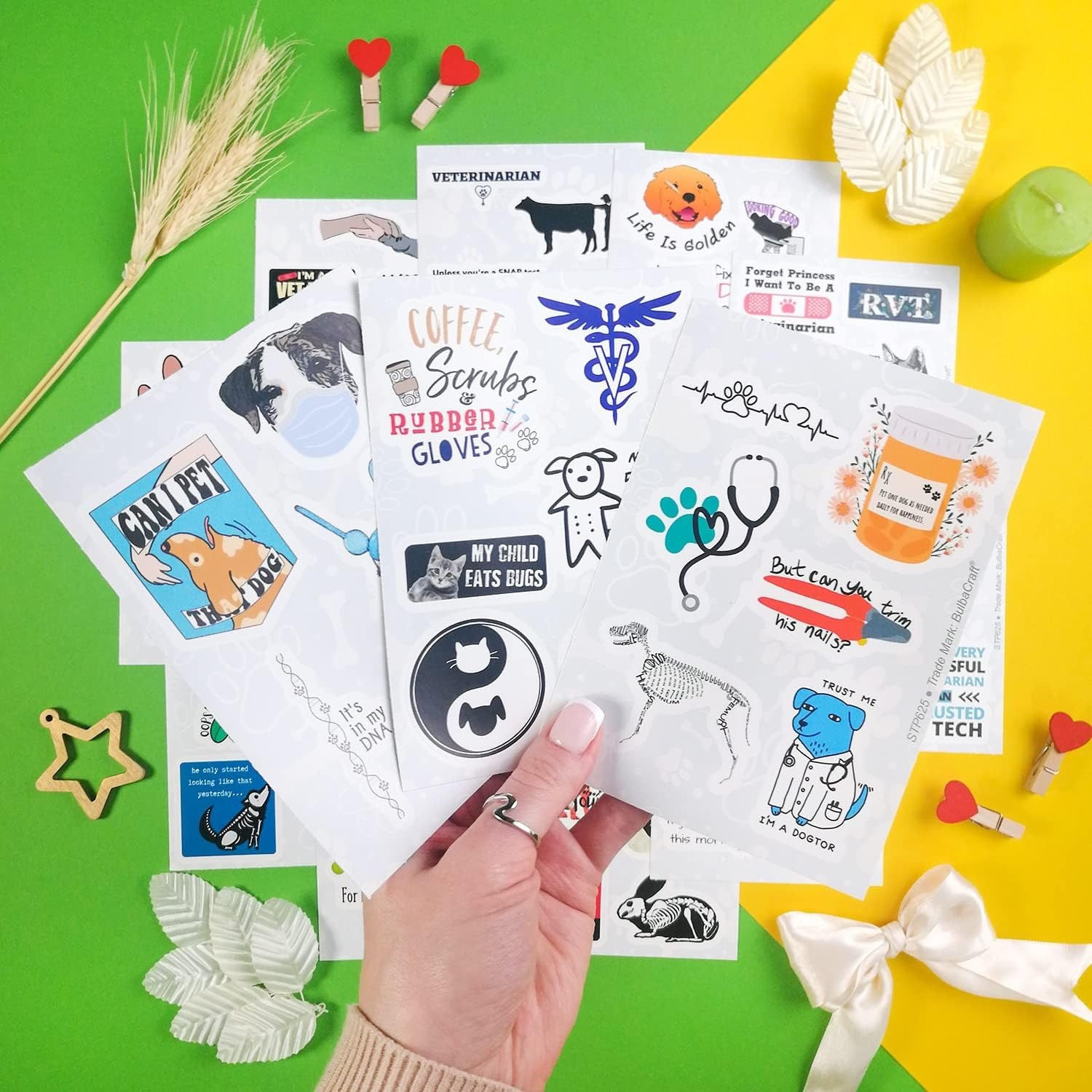 100 Count Veterinary Stickers – Humorous Decals for Vets & Pet Lovers