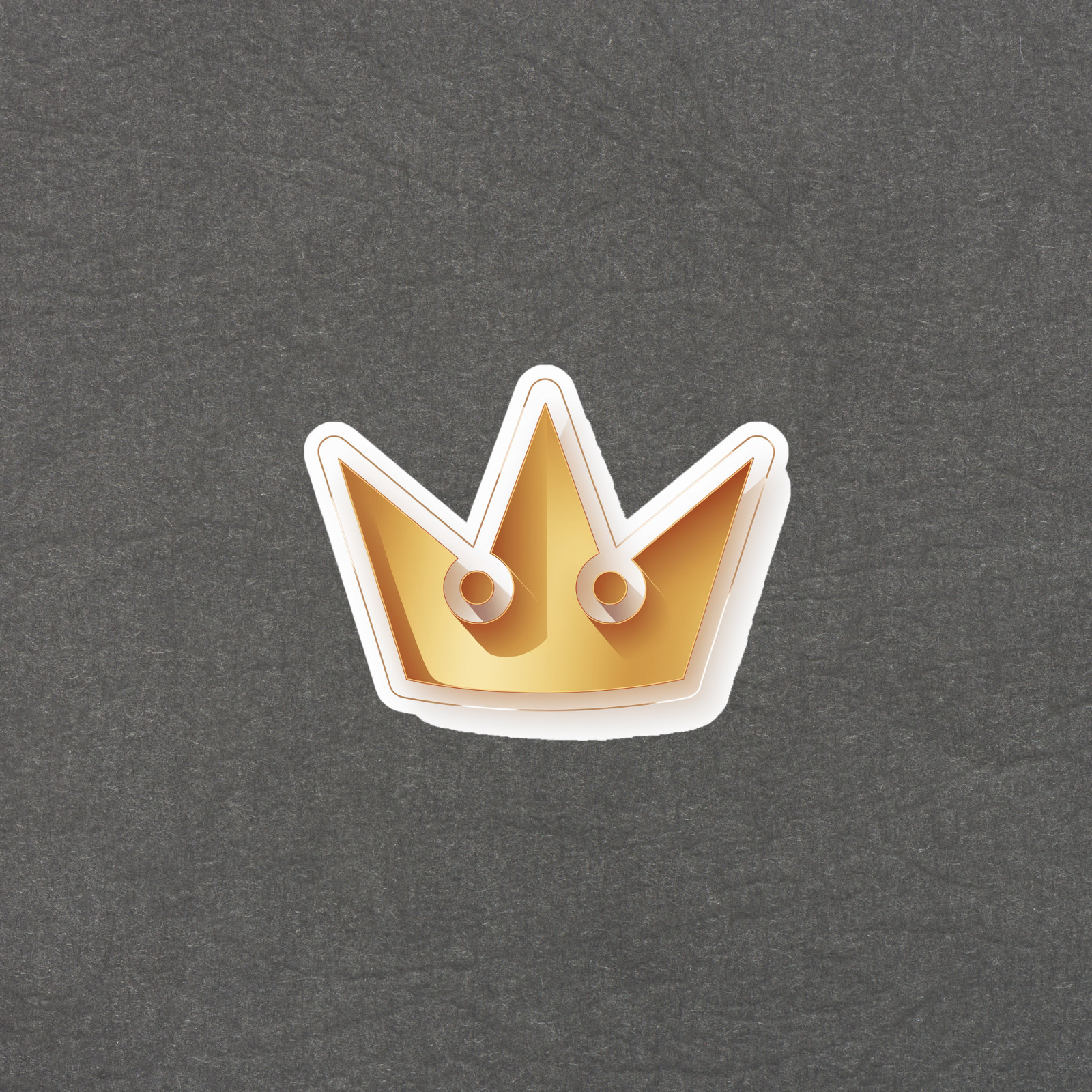 Shiny Gold Crown Sticker – Royal King or Queen Decal for Laptops, Cars #6033