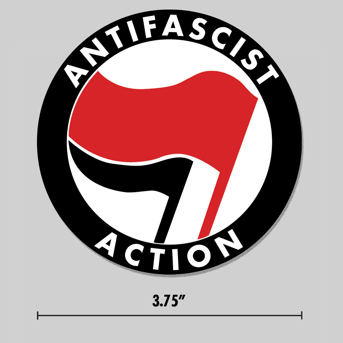 Anti-Fascist Sticker Euro English Antifa Logo 3.75" Vinyl Decal