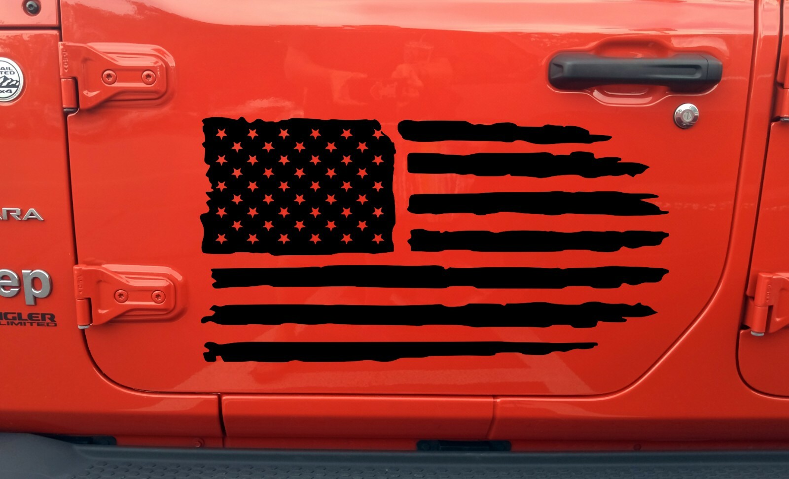 Distressed American Flag Vinyl Decal V2 United States Stars and Stripes Die Cut