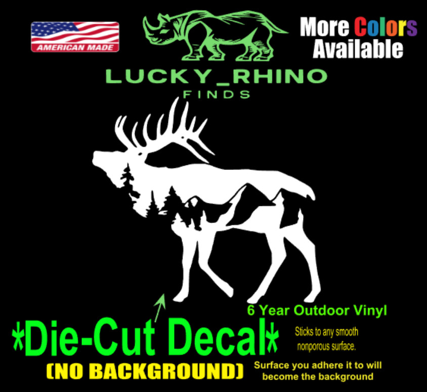 Elk Mountain Outdoors Car Window Decal Sticker Truck