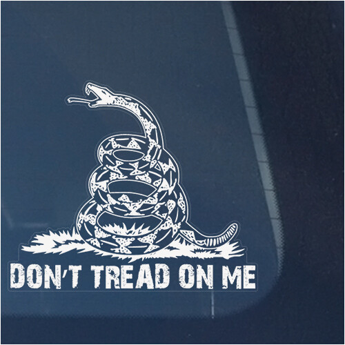 DON'T TREAD ON ME CLEAR VINYL DECAL STICKER FOR CAR OR TRUCK WINDOW,GADSDEN FLAG