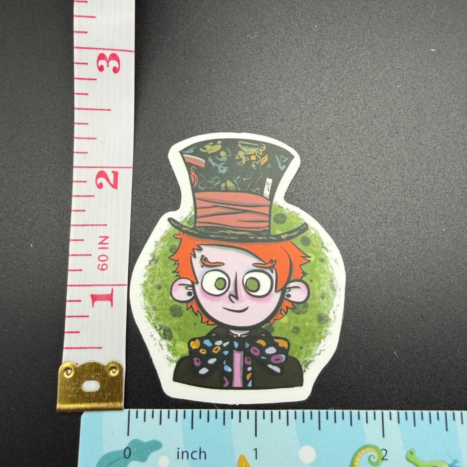 3 Stickers Disney Alice in Wonderland Mad Hatter Vinyl Decal Laptop Phone Bottle