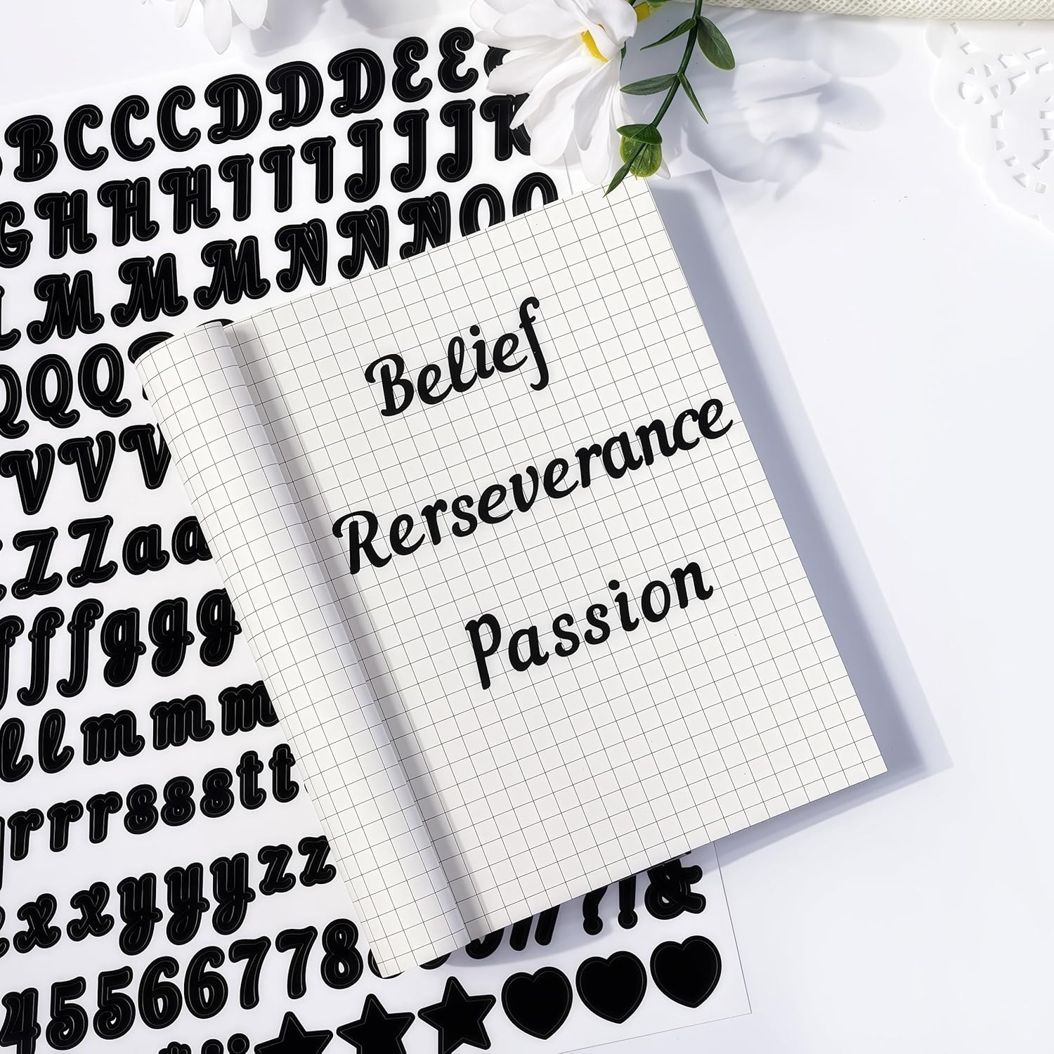 2500 PCS Mini Letter Stickers Small, Cursive Font 1/2 Half Inch (0.5 in)