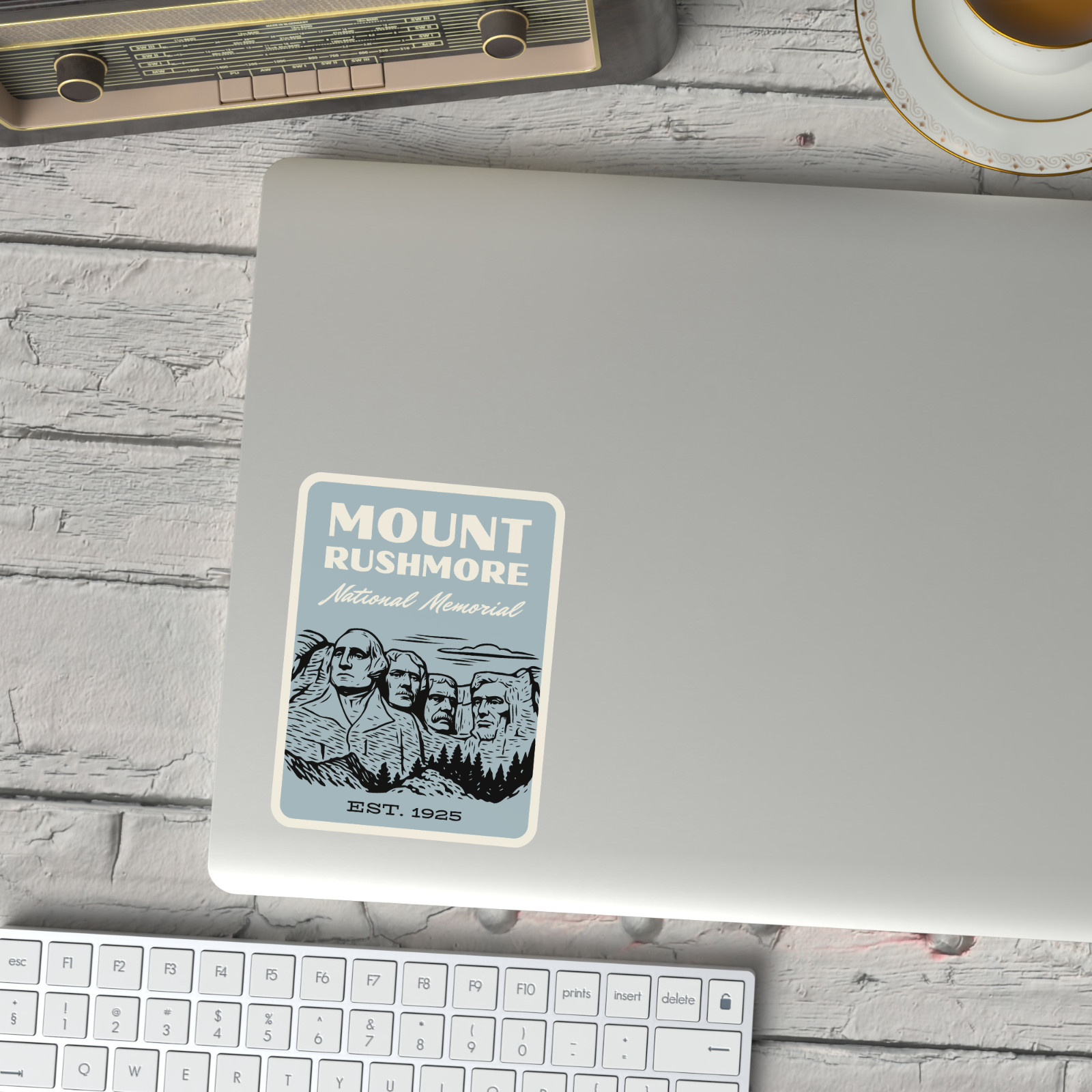 Mount Rushmore National Monument Sticker – Retro 1960s Style Decal